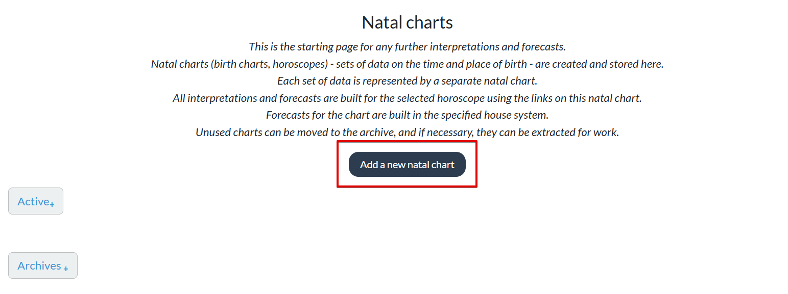 Natal charts